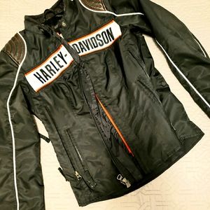 !Free Shipping! Harley Davison Leather and Windbreaker Jacket